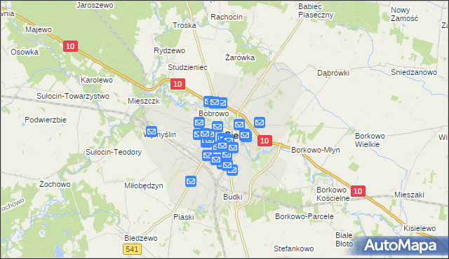 mapa Sierpc, Sierpc na mapie Targeo