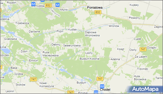 mapa Siewalka, Siewalka na mapie Targeo