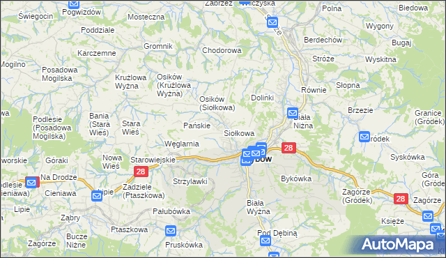 mapa Siołkowa, Siołkowa na mapie Targeo