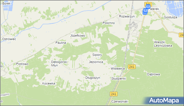 mapa Sipiory, Sipiory na mapie Targeo