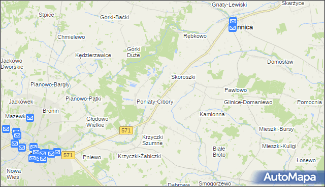 mapa Skorosze, Skorosze na mapie Targeo