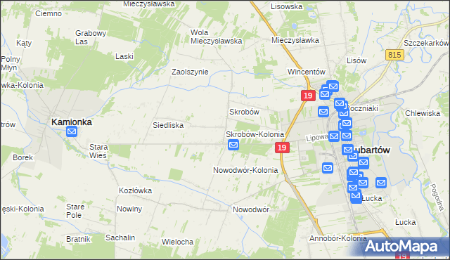 mapa Skrobów-Kolonia, Skrobów-Kolonia na mapie Targeo