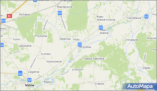 mapa Skrzydlów, Skrzydlów na mapie Targeo