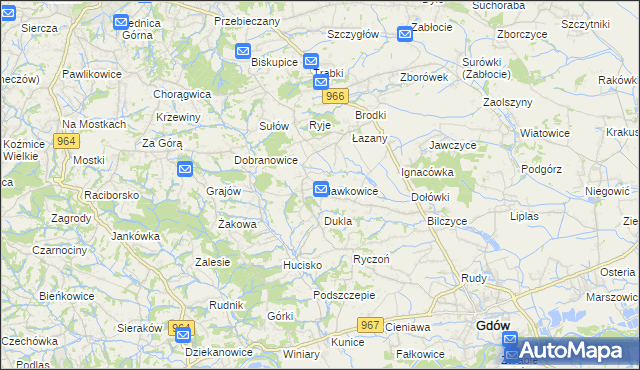 mapa Sławkowice, Sławkowice na mapie Targeo