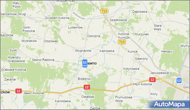 mapa Sławno-Kolonia, Sławno-Kolonia na mapie Targeo