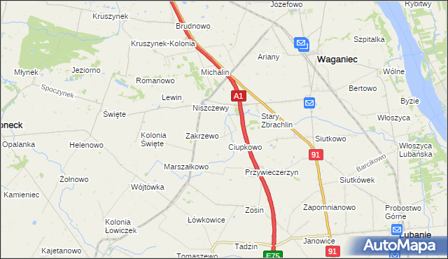mapa Śliwkowo, Śliwkowo na mapie Targeo