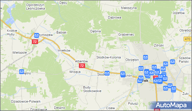 mapa Słodków-Kolonia, Słodków-Kolonia na mapie Targeo