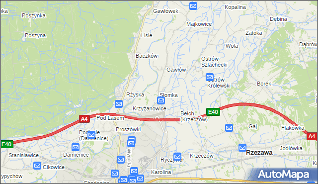 mapa Słomka, Słomka na mapie Targeo