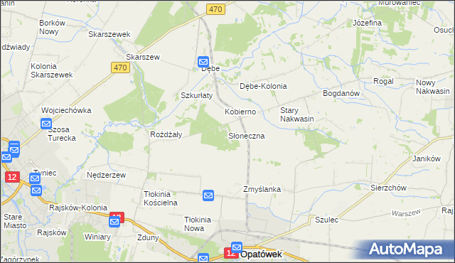 mapa Słoneczna, Słoneczna na mapie Targeo