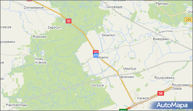 mapa Słowino, Słowino na mapie Targeo