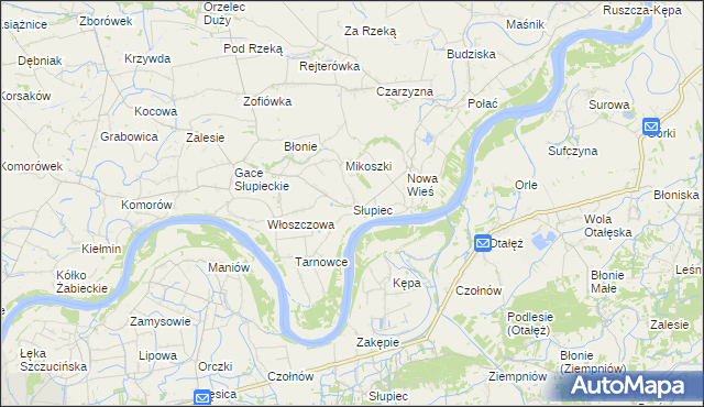 mapa Słupiec gmina Łubnice, Słupiec gmina Łubnice na mapie Targeo