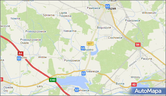 mapa Słupsko gmina Rudziniec, Słupsko gmina Rudziniec na mapie Targeo