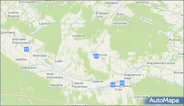 mapa Smerdyna, Smerdyna na mapie Targeo