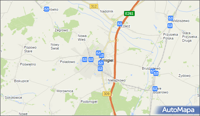 mapa Śmigiel, Śmigiel na mapie Targeo