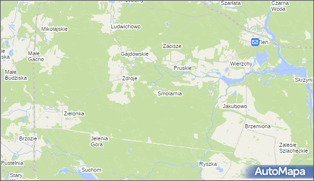 mapa Smolarnia gmina Osie, Smolarnia gmina Osie na mapie Targeo