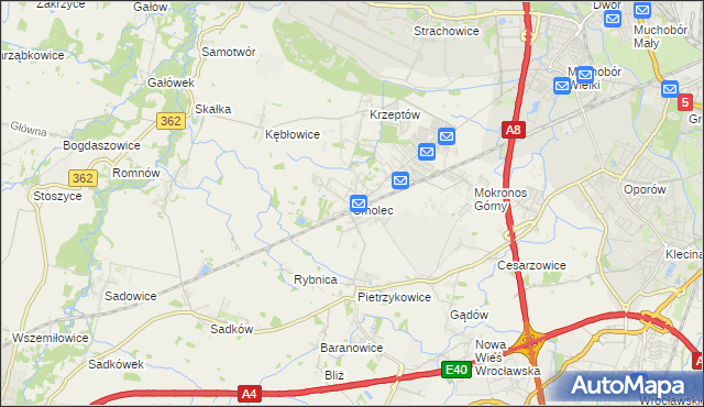 mapa Smolec, Smolec na mapie Targeo