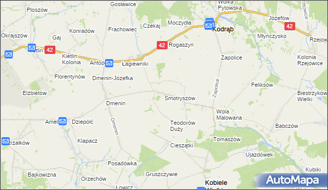 mapa Smotryszów, Smotryszów na mapie Targeo