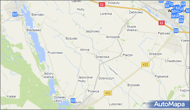 mapa Śnieciska, Śnieciska na mapie Targeo