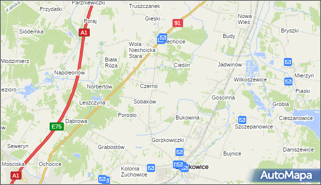 mapa Sobakówek, Sobakówek na mapie Targeo