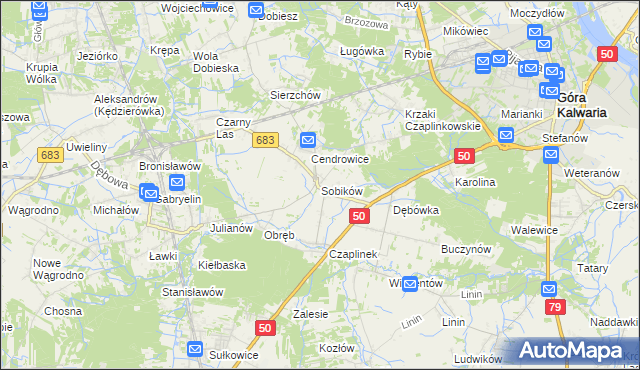 mapa Sobików, Sobików na mapie Targeo