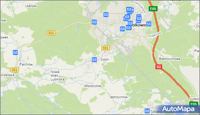 mapa Sobin, Sobin na mapie Targeo
