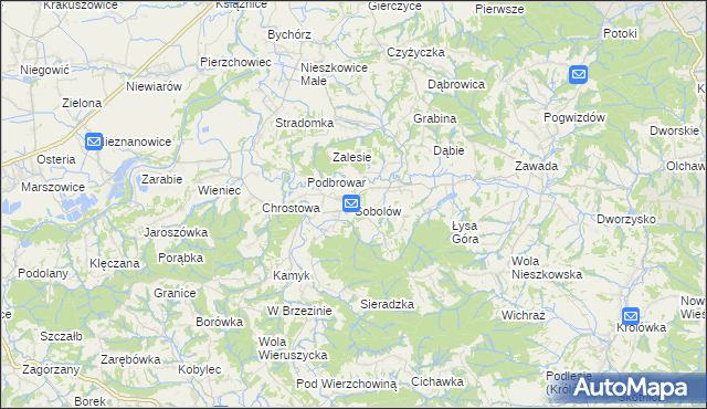 mapa Sobolów, Sobolów na mapie Targeo