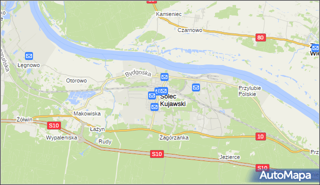 mapa Solec Kujawski, Solec Kujawski na mapie Targeo