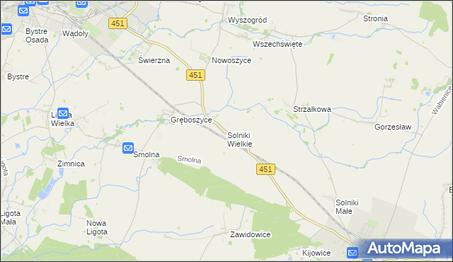 mapa Solniki Wielkie, Solniki Wielkie na mapie Targeo
