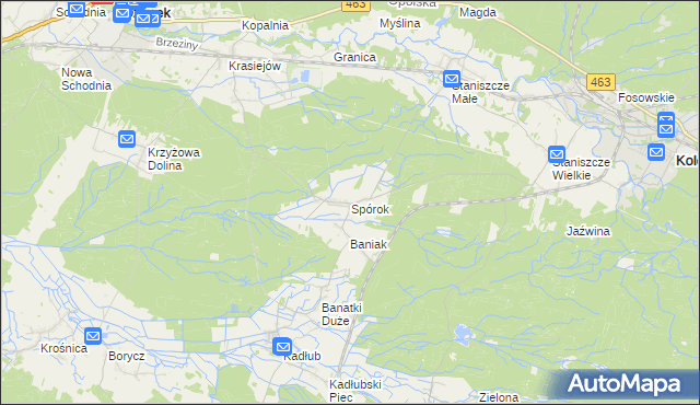 mapa Spórok, Spórok na mapie Targeo