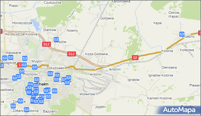 mapa Srebrzyszcze, Srebrzyszcze na mapie Targeo