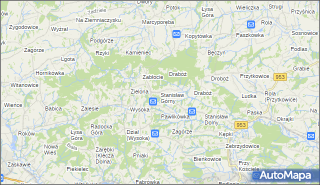 mapa Stanisław Górny, Stanisław Górny na mapie Targeo