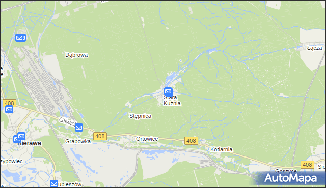 mapa Stara Kuźnia, Stara Kuźnia na mapie Targeo