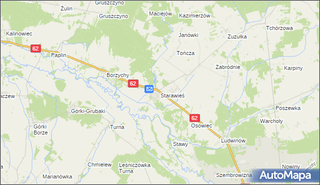 mapa Starawieś, Starawieś na mapie Targeo