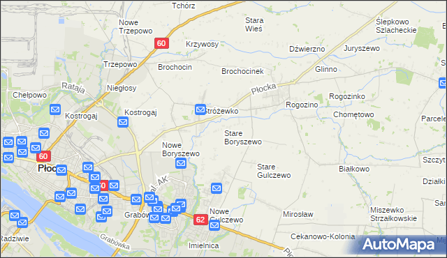 mapa Stare Boryszewo, Stare Boryszewo na mapie Targeo