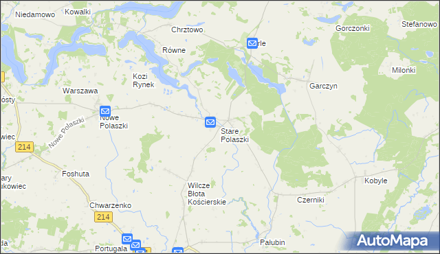 mapa Stare Polaszki, Stare Polaszki na mapie Targeo