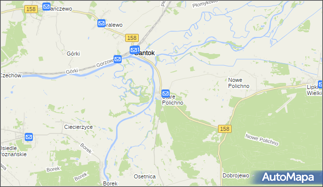 mapa Stare Polichno, Stare Polichno na mapie Targeo