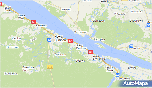 mapa Stary Duninów, Stary Duninów na mapie Targeo