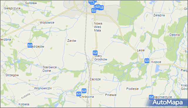 mapa Stary Grodków, Stary Grodków na mapie Targeo