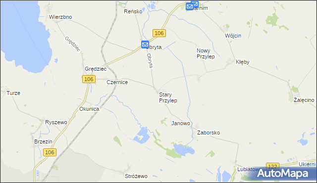 mapa Stary Przylep, Stary Przylep na mapie Targeo