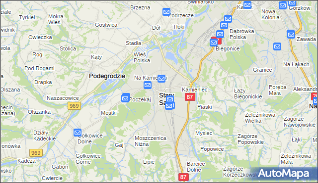 mapa Stary Sącz, Stary Sącz na mapie Targeo