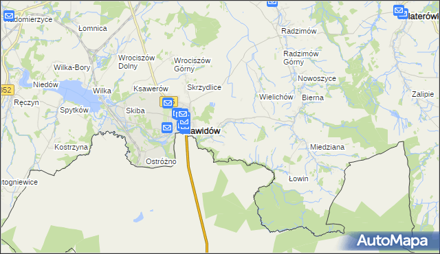 mapa Stary Zawidów, Stary Zawidów na mapie Targeo