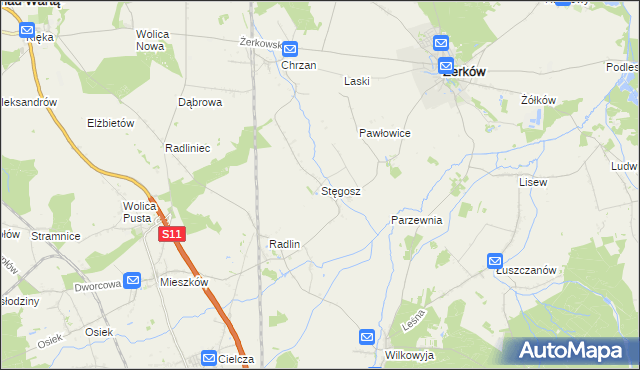 mapa Stęgosz, Stęgosz na mapie Targeo