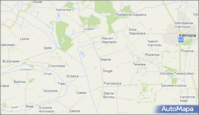 mapa Stępów, Stępów na mapie Targeo