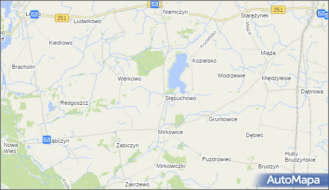 mapa Stępuchowo, Stępuchowo na mapie Targeo