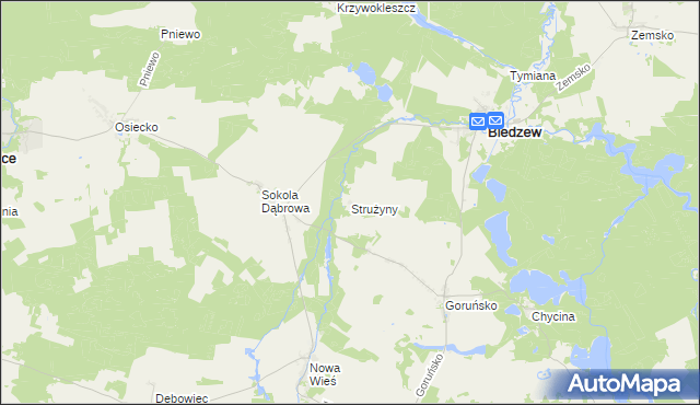 mapa Strużyny, Strużyny na mapie Targeo