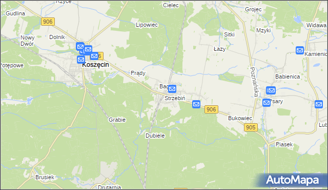 mapa Strzebiń, Strzebiń na mapie Targeo