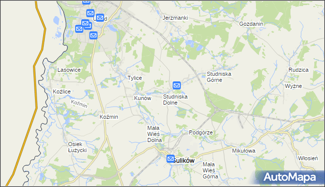 mapa Studniska Dolne, Studniska Dolne na mapie Targeo