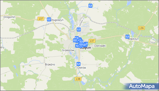 mapa Sulęcin, Sulęcin na mapie Targeo