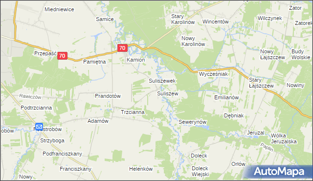 mapa Suliszew, Suliszew na mapie Targeo