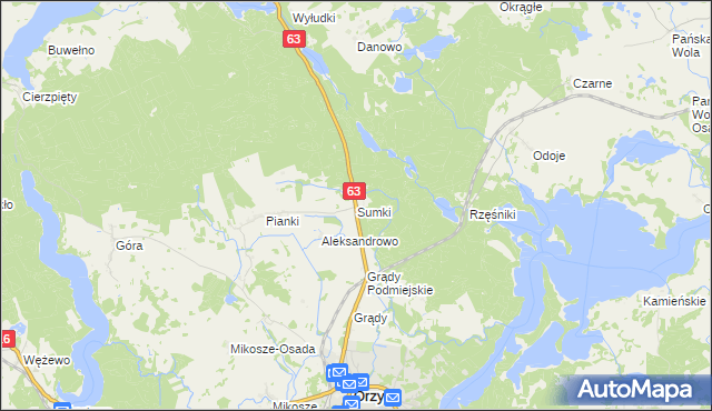 mapa Sumki, Sumki na mapie Targeo